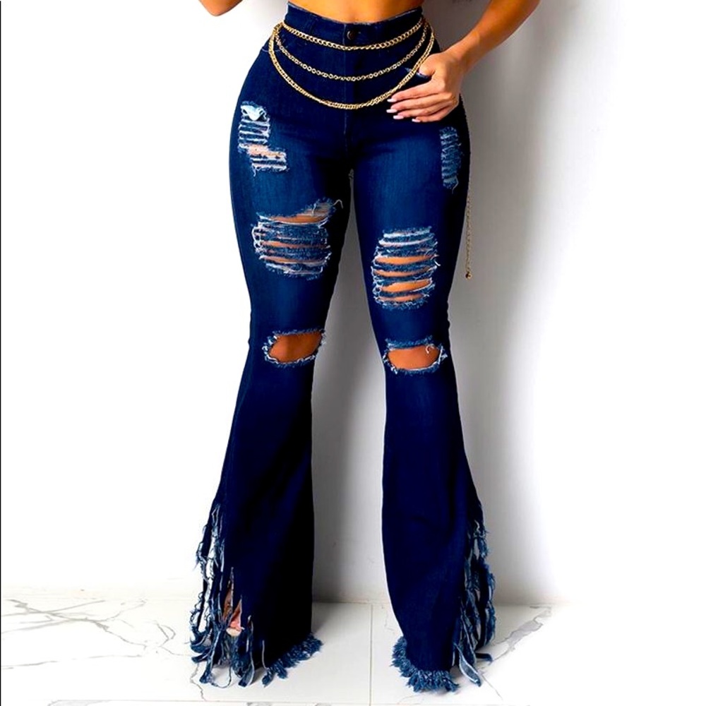 Chain link High waist jeans